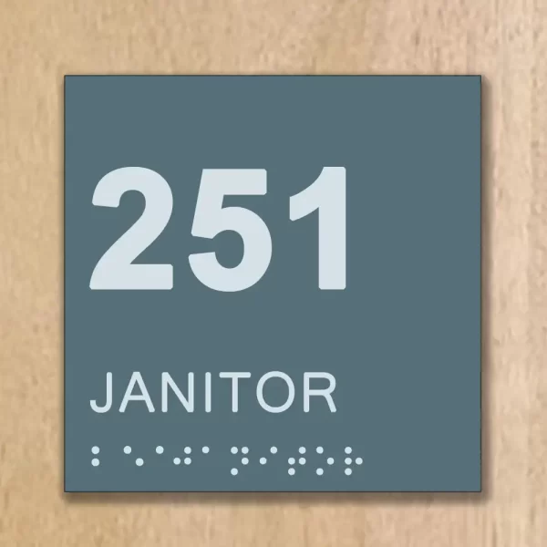 Square Room Number With Identification Signs